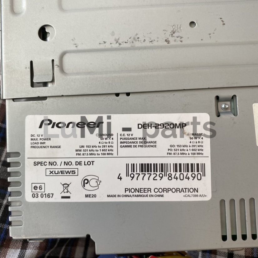 1DIN autorádio Pioneer DEH-2920MP