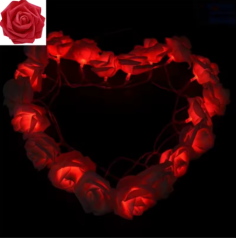 Řetěz s 20 růžemi (LED světýlka)