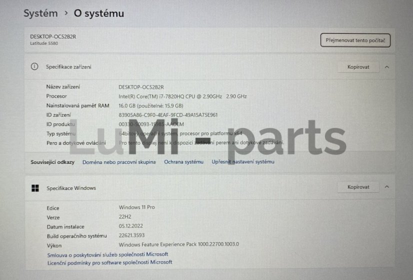 Notebook Dell E5580 CoreI7, 16GB RAM, SSD